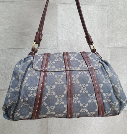 Sac bandoulière en denim Céline