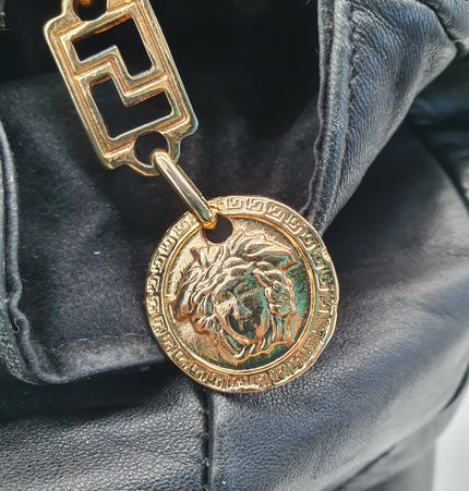 Versace medusa head vintage large shoulder bag