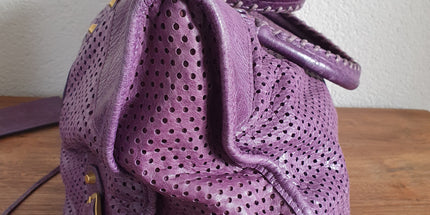 Balenciaga perforated City bag