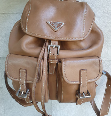 Sac à dos en cuir Prada