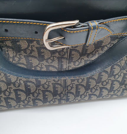 Dior saddle bowler denim handbag