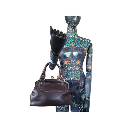 Celine vintage kiss lock handbag