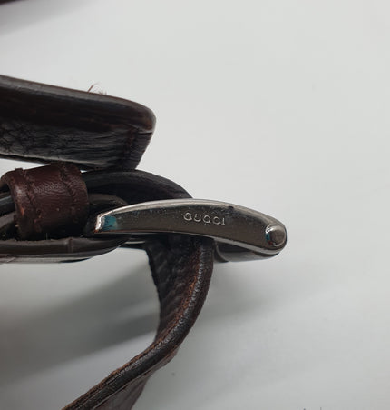 Gucci leather messenger bag