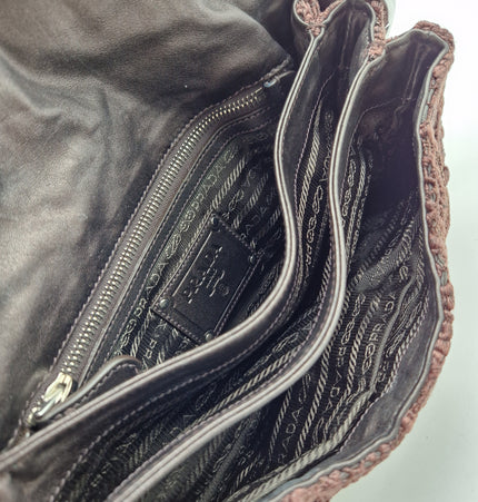 Prada lace shoulder bag