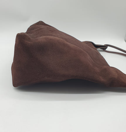 Gucci suede shoulder bag