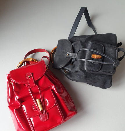 Gucci bamboo backpack