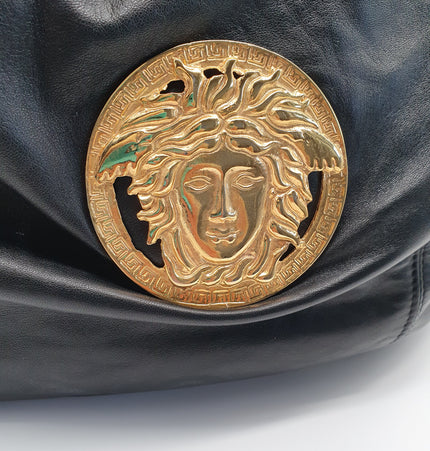 Versace medusa head vintage large shoulder bag