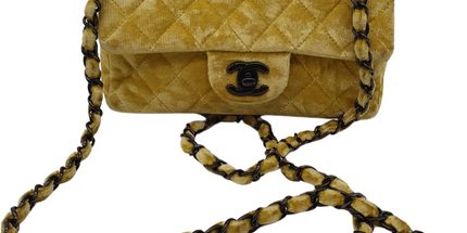 Chanel  classique/timeless velvet crossbody bag