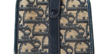 Dior monogram vintage mini denim wallet