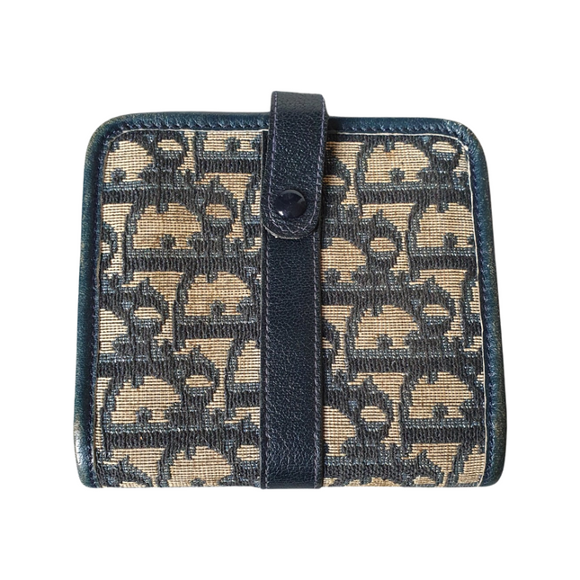 Dior monogram vintage mini denim wallet