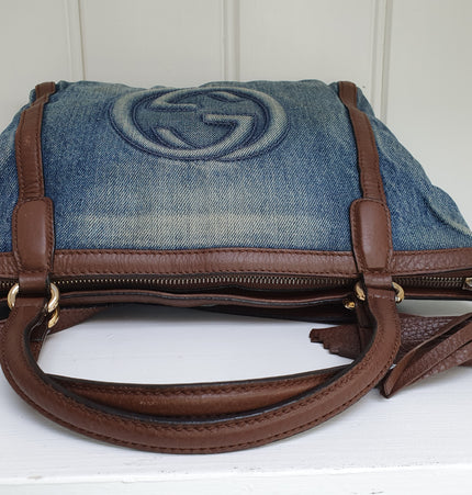 Gucci soho denim shoulder bag