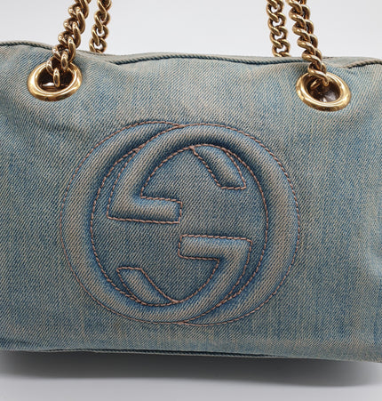 Gucci soho denim shoulder bag