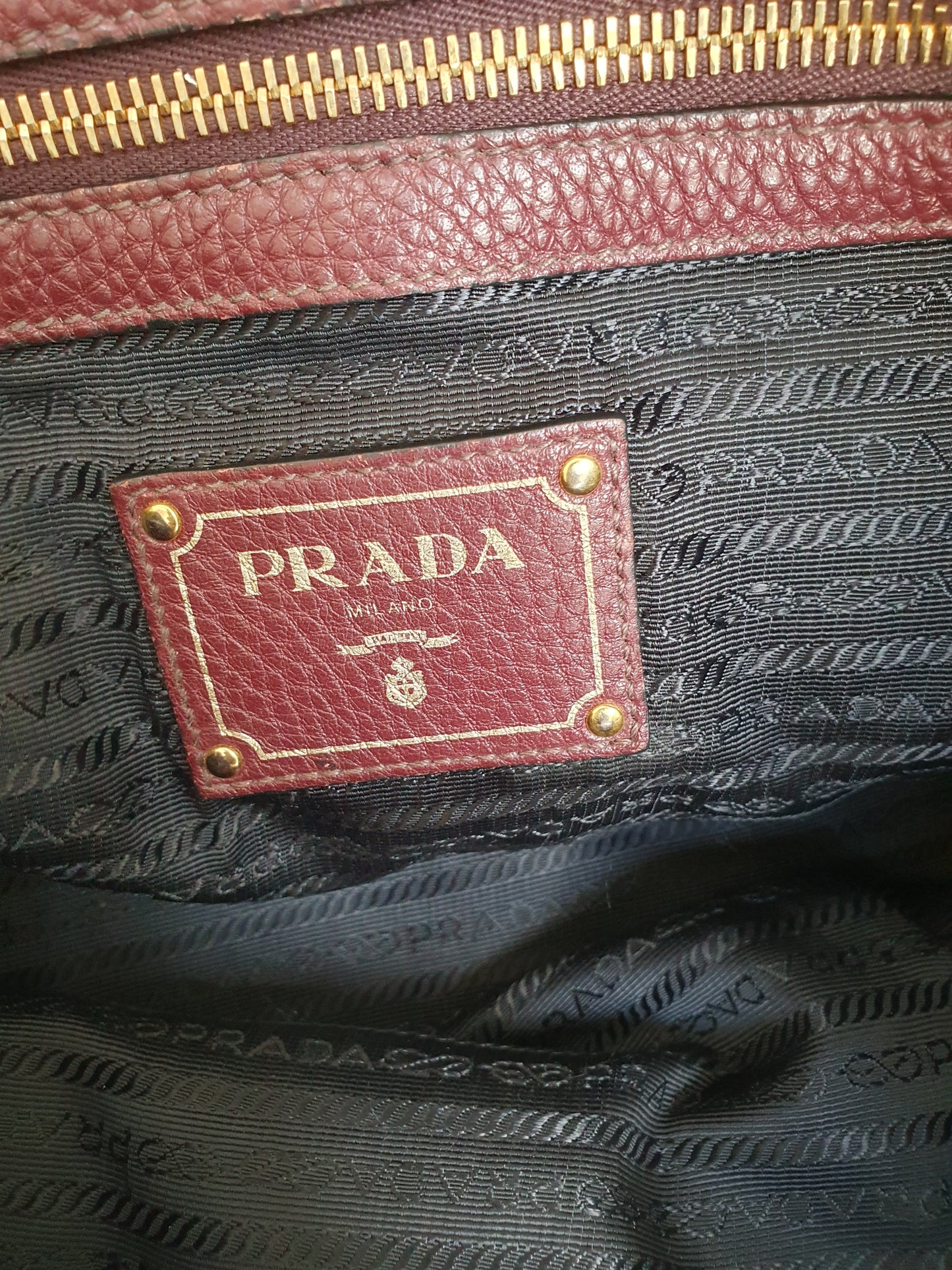 Prada leather shoulder bag