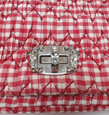 Miu miu crystal striped crossbody bag