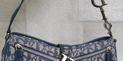 Dior saddle denim shoulder bag