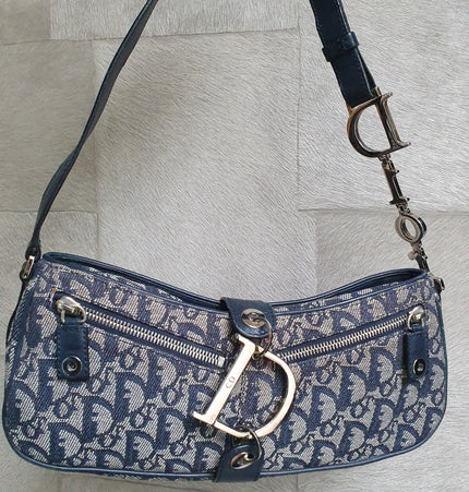 Dior Schultertasche aus Sattel-Denim