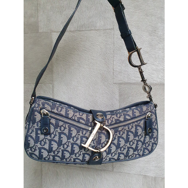 Dior saddle denim shoulder bag