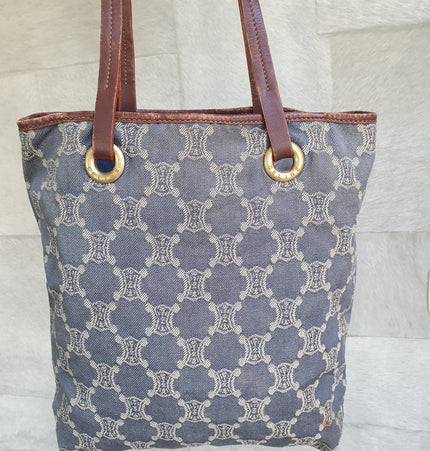 Sac bandoulière en denim Céline