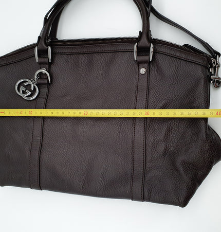 GUCCI  dome interlocking gg leather crossbody bag