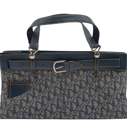 Dior saddle bowler denim handbag