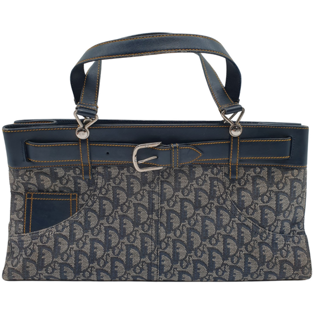 Dior saddle bowler denim handbag