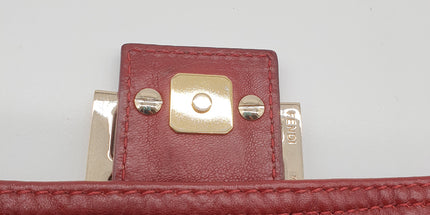 Fendi baguette leather shoulder bag