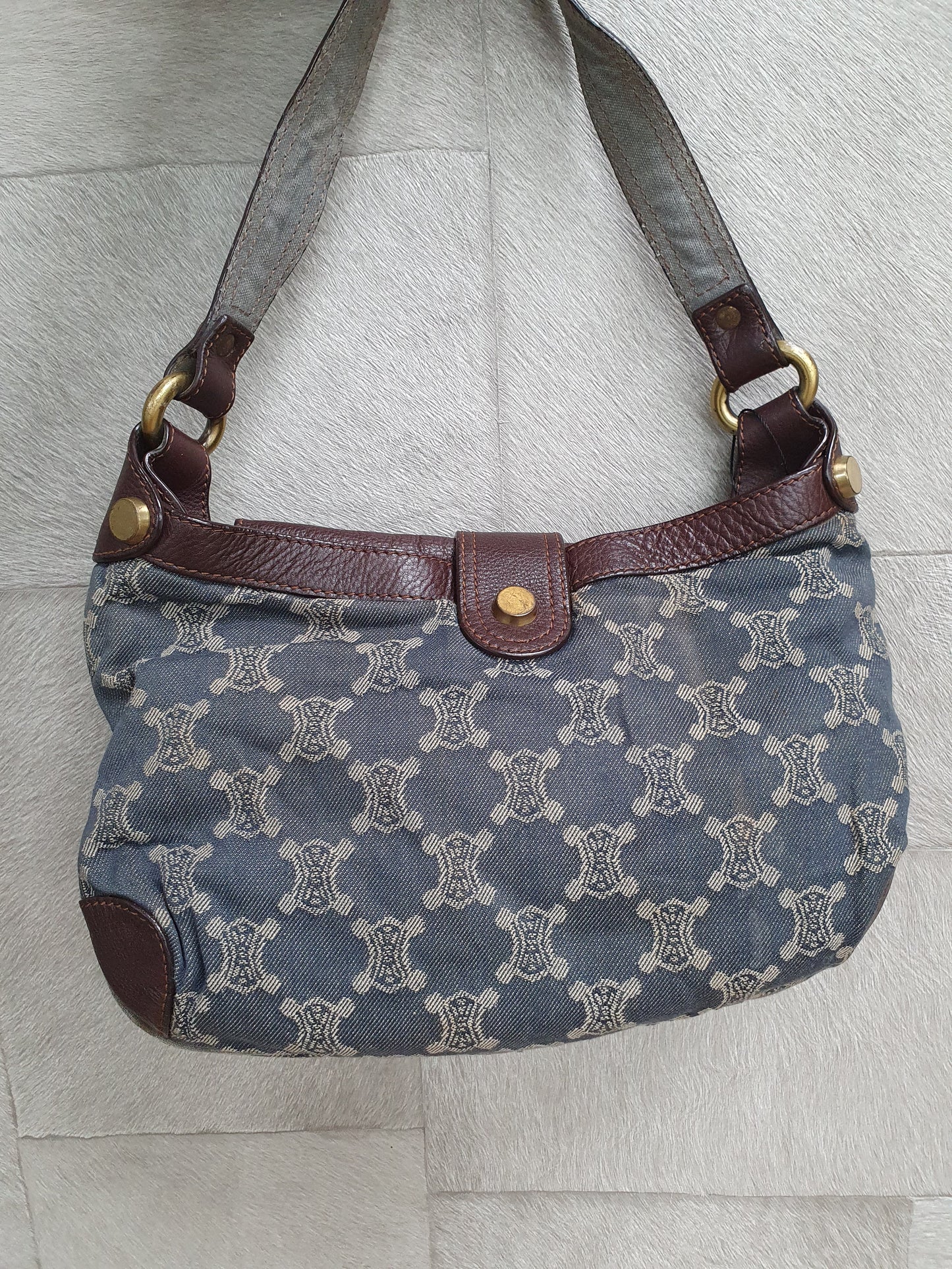 Celine denim vintage shoulder bag