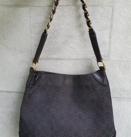 Gucci shoulder cloth bag