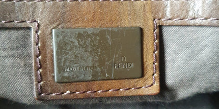 Fendi exotic leather patches shoulder bag
