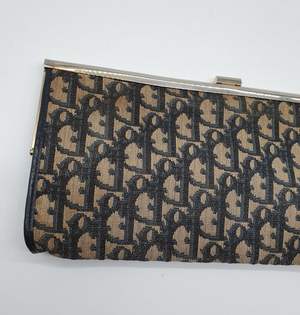 Dior vintage monogram denim clutch bag