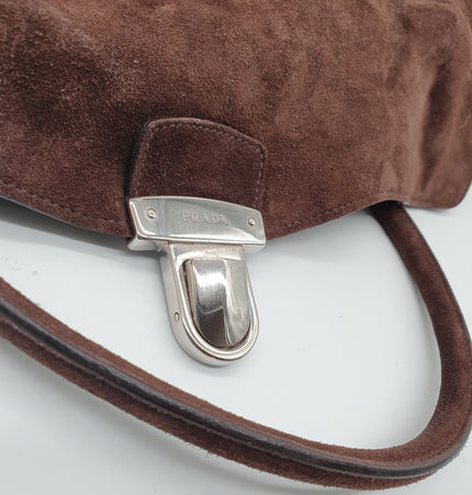Prada suede handbag