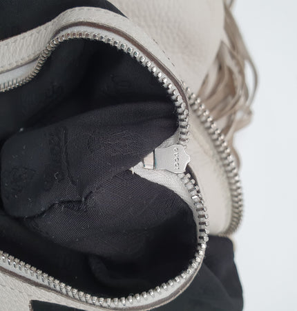 GUCCI  bamboo leather shoulder bag