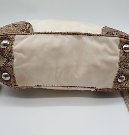 Prada python and cloth crossbodybag