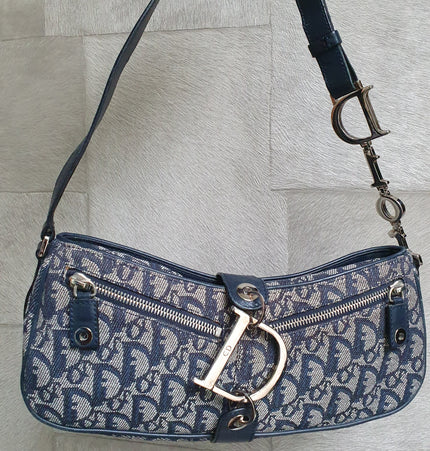 Dior Schultertasche aus Sattel-Denim