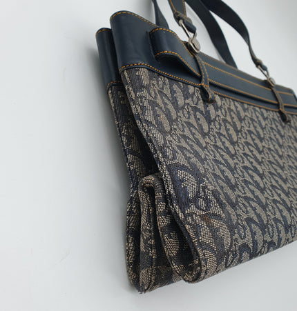 Dior saddle bowler denim handbag