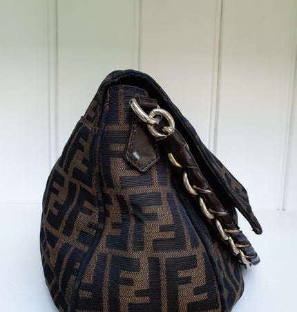 Fendi Zucca FF large shoulder bag