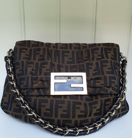 Fendi Zucca FF large shoulder bag
