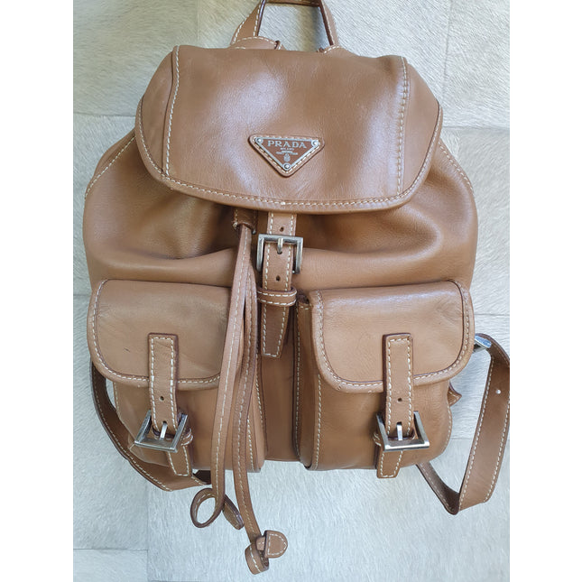 Prada leather backpack