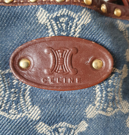 Celine triomphe macadam cloth tote