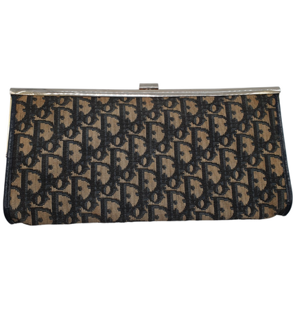 Dior vintage monogram denim clutch bag