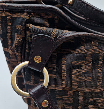 Sac bandoulière en tissu Fendi FF