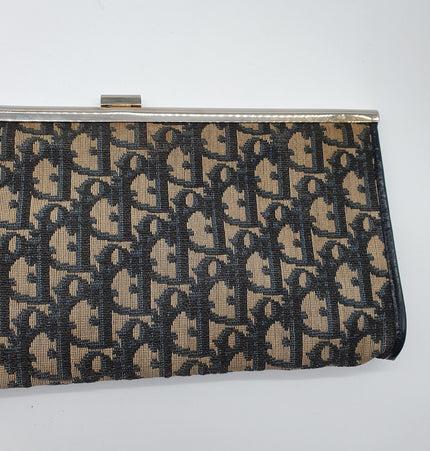 Dior vintage monogram denim clutch bag