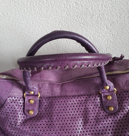 Balenciaga perforated City bag