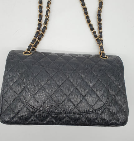 Chanel timeless classique double flap cavier leather bag