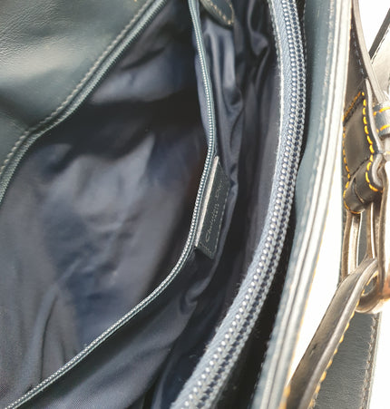 Dior saddle bowler denim handbag