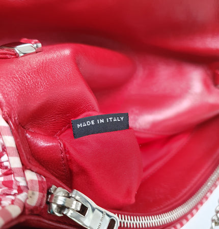 Miu miu crystal striped crossbody bag