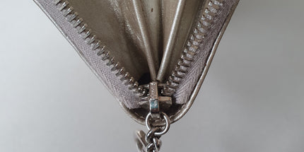 Gucci silver coated canvas wallet