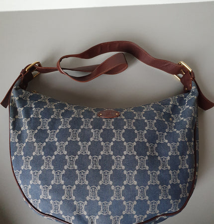 Celine triomphe large macadam crossbody bag