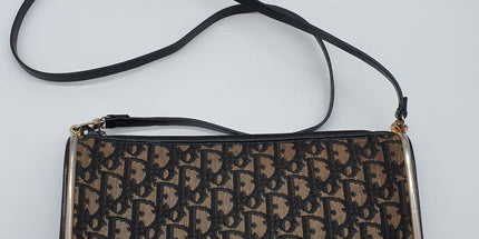 Dior vintage monogram denim crossbody bag
