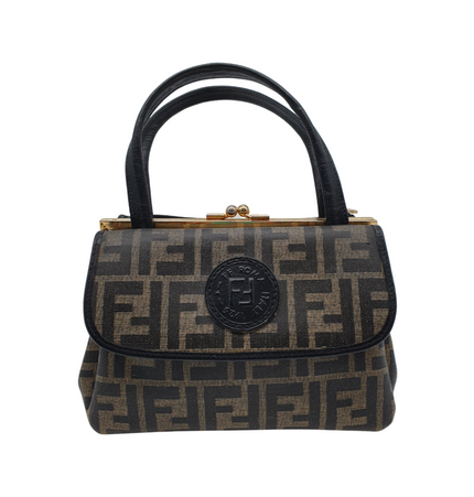 Sac Fendi vintage rare à fermoir baiser